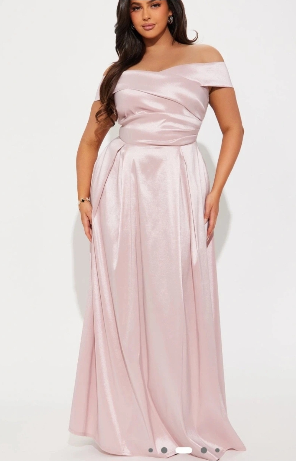 358. Haljina duga prljavo roza, vel. XL-1XL (42-44) MPC 56,00 €, grudi 105-110 cm, 10 cm ispod grudi 80-90 cm, duljina 150 cm (2) Haljina duga prljavo roza