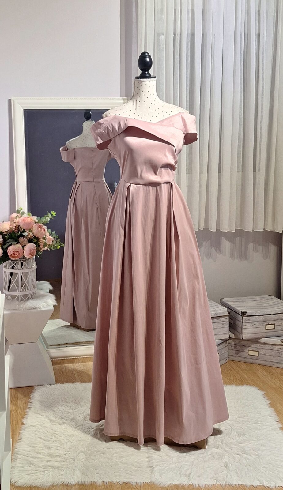 358. haljina duga prljavo roza, vel. XL- 1XL (42-44) MPC 56,00 € ( Haljina duga prljavo roza