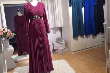 421. Haljina duga boje ciklame, dugi rukavi, uni M-XL, MPC 49,00 € grudi 90-110 cm, 10 cm ispod grudi 80-100 cm, duljina 152 cm (3)